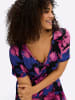 sheego by Joe Browns Jersey-Kleid in schwarz-pink-gemustert