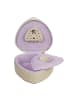 Windrose Merino Schmuckkasten Leder 9.5 cm in beige
