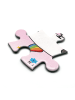 Mr. & Mrs. Panda Puzzle Einhorn Blümchentail ohne Spruch in Rot Pastell
