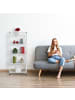 relaxdays Standregal in Weiß - (B)56 x (H)133 x (T)28 cm