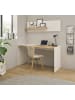 Furn.Design Schreibtischkombination 2-teilig weiß matt, Eiche 143 cm, Büromöbel Set