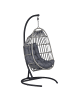 Beliani Hängesessel SESIA in Grau - (W) 105 x (H) 198 x (L) 105 cm