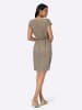 Sieh an! Jersey-Kleid in beige-taupe-bedruckt