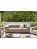 Beliani Gartensofa ROVIGO in Beige/Schwarz - (W) 186 x (H) 68 x (L) 84 cm