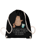 Mr. & Mrs. Panda Gym Rucksack Katze Wasserglas mit Spruch in Schwarz