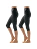 Erwin Müller Single-Jersey Capri-Leggings 2er-Pack in anthrazit meliert