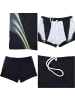 Aquarti Aquarti Herren Badehose Kurz Sportlich Streifen in schwarz Modell 3