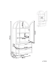 Beliani Vitrine LACHINE in Braun - (W) 80 x (H) 175 x (L) 40 cm