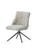 DUBI Möbel 2er-Set: Drehstuhl MIRELA in Hellgrau - (B)49 x (H)84 x  (T)62 cm