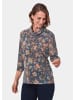 GOLDNER Kurzgröße:  Modernes Druckshirt mit Rollkragen in marine / ahorn / gemustert