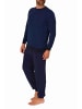 NORMANN langarm Frottee Pyjama Schlafanzug Bündchen - 70657 in blau