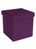 Intirilife Faltbare Sitzhocker 30x30x30 cm in NEBEL LILA