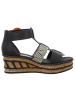 rieker Keilsandalette in schwarz