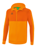 erima Herren Six Wings Trainingsjacke mit Kapuze in new orange/orange