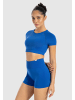 SMILODOX Crop Shirt Soheli in Blau