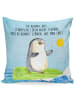 Mr. & Mrs. Panda sitzkissen Pinguin Surfer mit Spruch in Eisblau