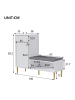 ABRIHOME Schuhschrank mit Sitzbank in Weiß, 100*35*82.2cm