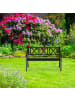 relaxdays Gartenbank in Schwarz - (B)127 x (H)81 x (T)56 cm