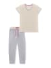 Schiesser Pyjama Casual Nightwear in grau-mel., beige