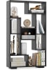 COSTWAY 120cm Bücherregal mit 9 Fächern in Schwarz
