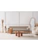 Beliani 3-Sitzer Sofa SOSJO in Beige/Braun - (W) 219 x (H) 74 x (L) 83 cm