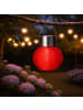 MARELIDA LED Solar Mini Lampion Gartenlampion D: 7cm in rot