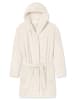 Schiesser Bademantel Teddy Fleece in Off White