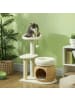 Pawhut Kratzbaum Cremeweiß 60L x 40B x 79H cm