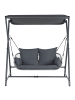 Beliani Gartenschaukel FIASTRA in Grau - (W) 170 x (H) 202 x (L) 140 cm