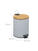 relaxdays Kosmetikeimer in Grau - 5 Liter