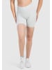 SMILODOX Short Leggings Arleta Scrunch in Hellgrau