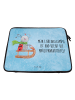 Mr. & Mrs. Panda Notebook Tasche Smörle Rodeln mit Spruch in Eisblau