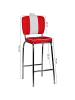 FineBuy Barstuhl in Rot / Kunstleder / 40x38x110