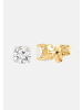 Ethische Diamanten Ohrringe aus 375 Gelbgold mit Lab Grown Diamant