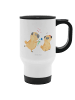 Mr. & Mrs. Panda Thermobecher Mops Verliebt ohne Spruch in Weiß