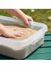 relaxdays 2x Sandkasten in Transparent - (B)38 x (H)8 x (T)25 cm
