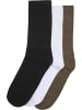 Urban Classics Basic Socks in black+white+olive
