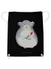 Mr. & Mrs. Panda Turnbeutel Chinchilla Blume ohne Spruch in Schwarz
