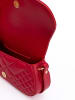 Versace Rot Leder gesteppt Schulter Riemen Tasche