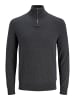 Jack & Jones Strickjacke mit Viertelreißverschluss in Black