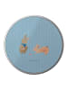 Mr. & Mrs. Panda Blechdose rund Hasen Muschel ohne Spruch in Blau Pastell