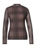 Street One Mesh-Langarmshirt in schwarz rosa - 0001