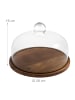 relaxdays Tortenplatte in Natur/ Transparent – (H)16 x Ø 28 cm