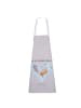 Mr. & Mrs. Panda Schürze Mäuse Herz mit Spruch in Grau Pastell
