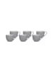 6er Set Espressotassen Doppio in Grau 80 ml