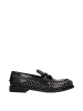 Miu Miu Schwarz Leder Slip-On Loafer