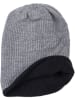 styleBREAKER Strickbeanie in Grau-Schwarz