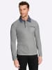 WITT WEIDEN Langarm-Poloshirt in grau-meliert