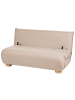 Beliani 3-tlg Schlafsofa ABISKO in Beige/Schwarz/Braun