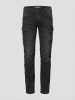 KOROSHI Regular fit workwear jeans. in Schwarzer denim